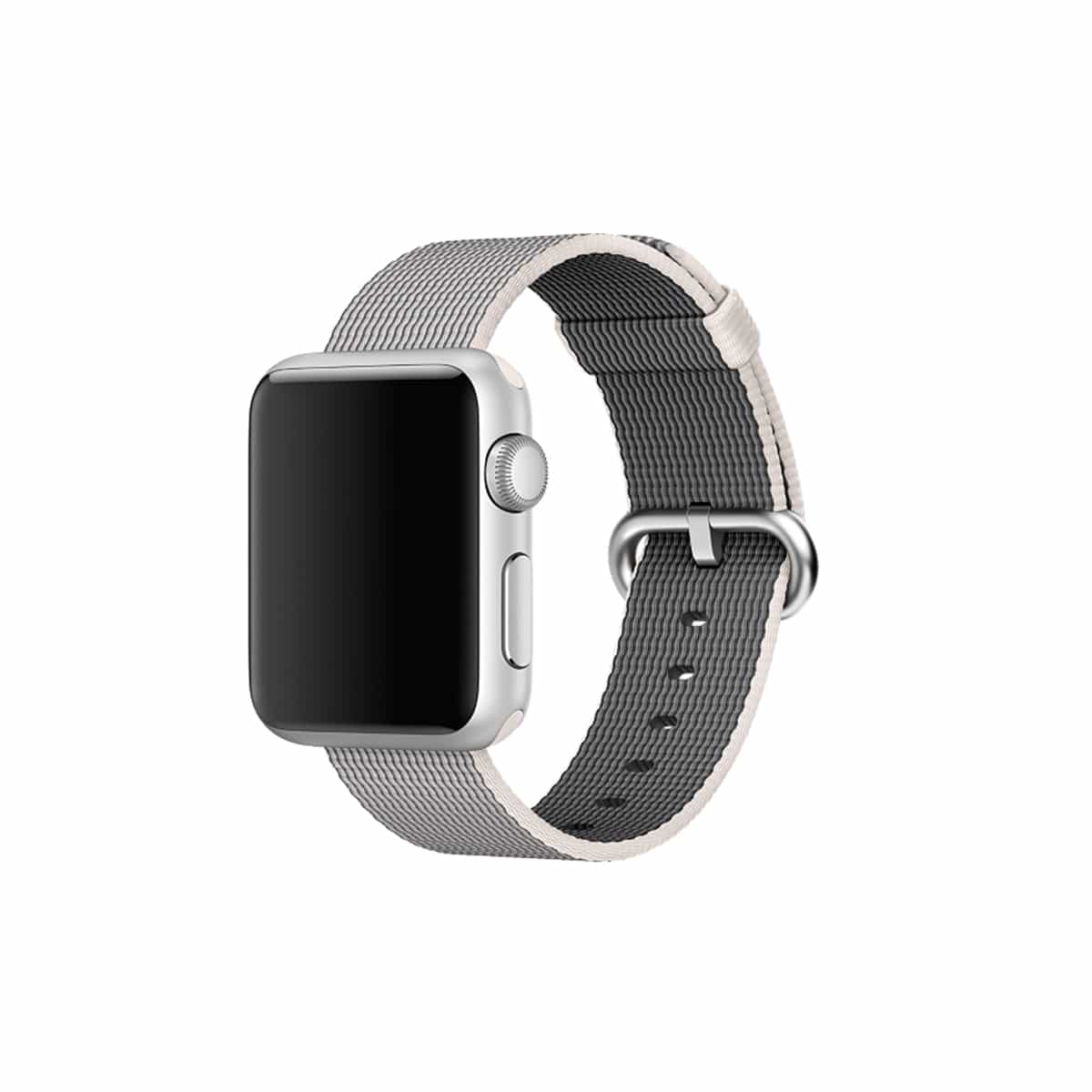 Apple Watch Woven Nylon Band Replacement Straps 38MM/40MM/41MM Grey & White