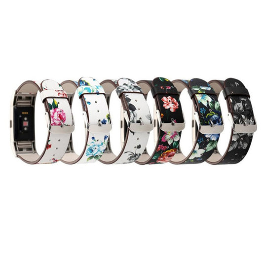 Designer Leather Fitbit Charge 2 Replacement Band with Buckle