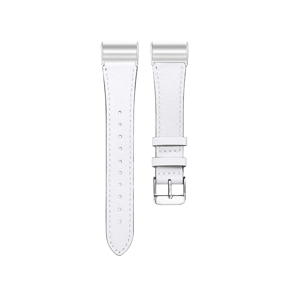 Leather Fitbit Charge 3 & Charge 4 Band Replacement Strap with Stainless Buckle