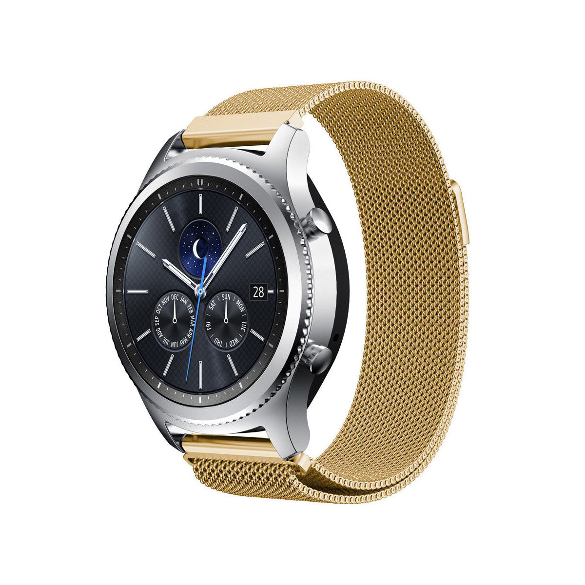 Milanese Samsung Gear S3 Band Replacement Magnetic Lock Classic & Frontier Gold Honour