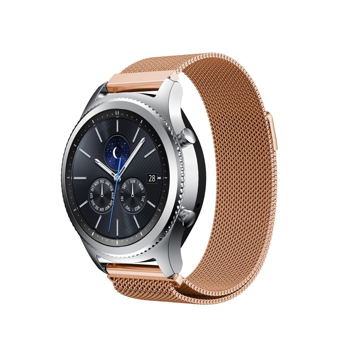 Milanese Samsung Gear S3 Band Replacement Magnetic Lock Classic & Frontier Rose Gold