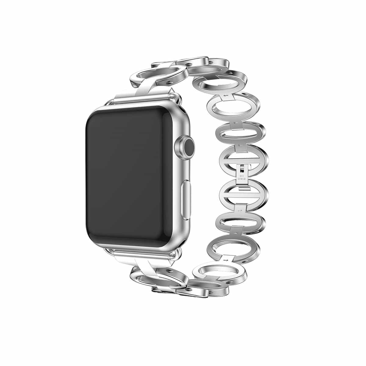 Luxe Designer Stainless Apple Watch Replacement Band 38MM/40MM/41MM Silver Steel
