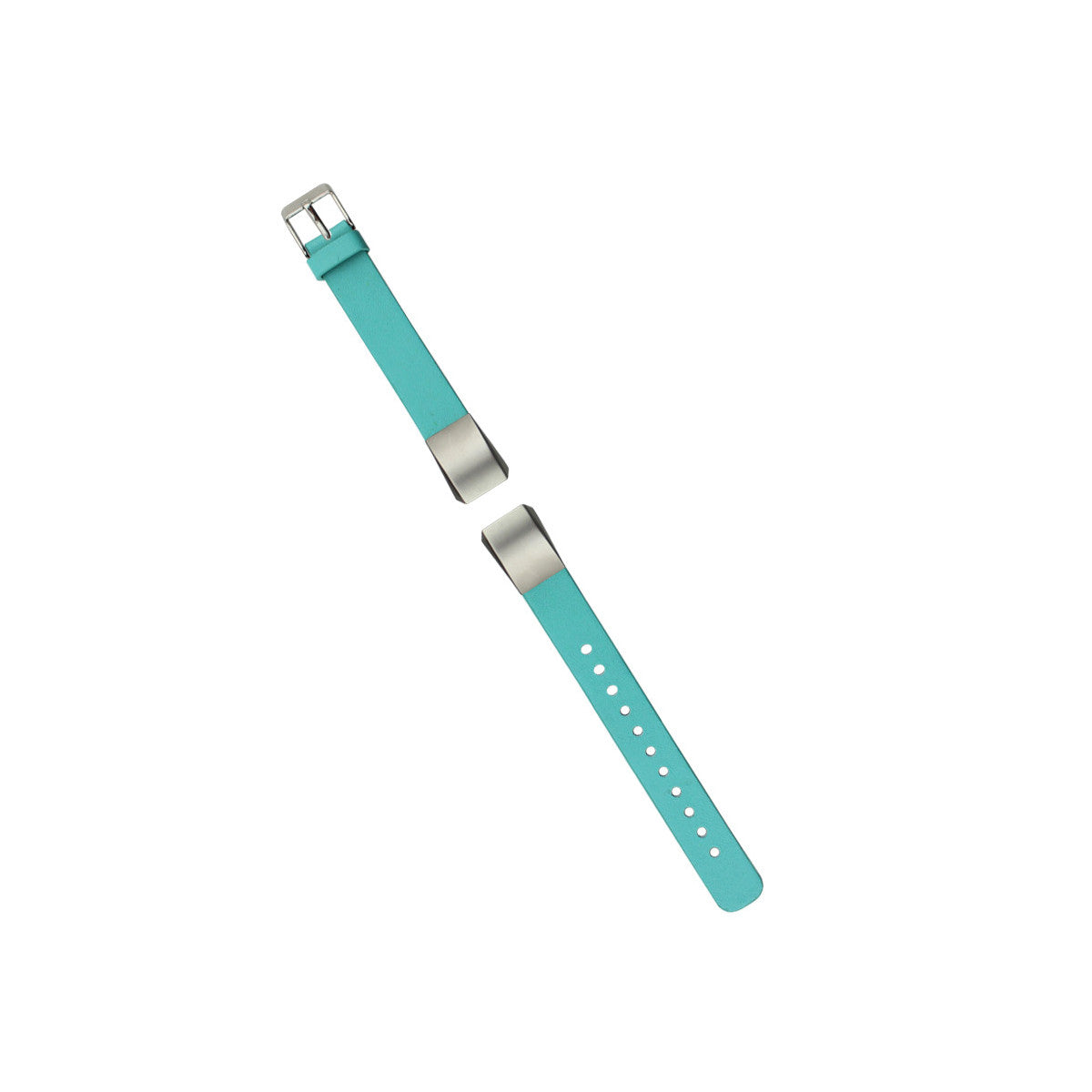 Leather Fitbit Alta & HR Bands with Stainless Buckle Teal