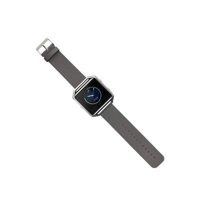 Leather Fitbit Blaze Band Replacement Strap With Stainless Buckle Grey  