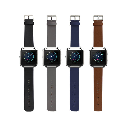 Leather Fitbit Blaze Band Replacement Strap With Stainless Buckle