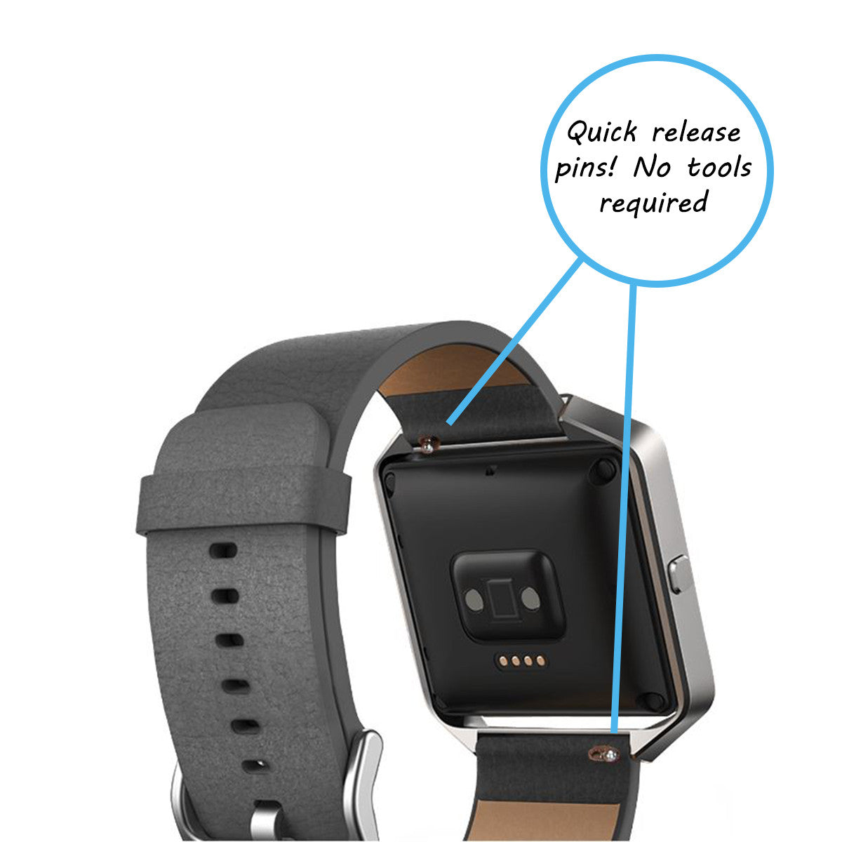 Leather Fitbit Blaze Band Replacement Strap With Stainless Buckle   