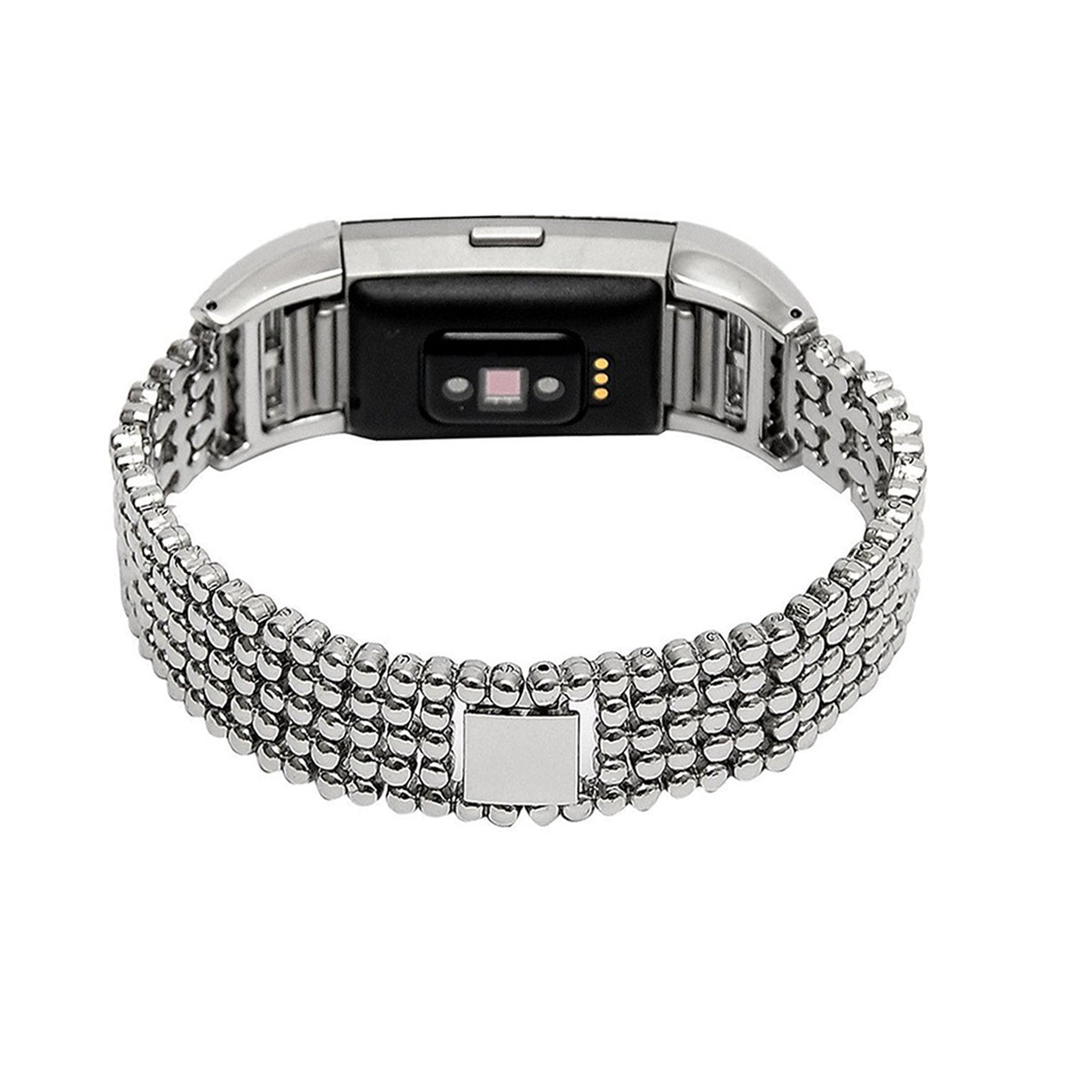 Dots Designer Stainless Fitbit Charge 2 Replacement Band Silver Steel