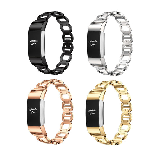 Luxe Designer Stainless Fitbit Charge 2 Replacement Band