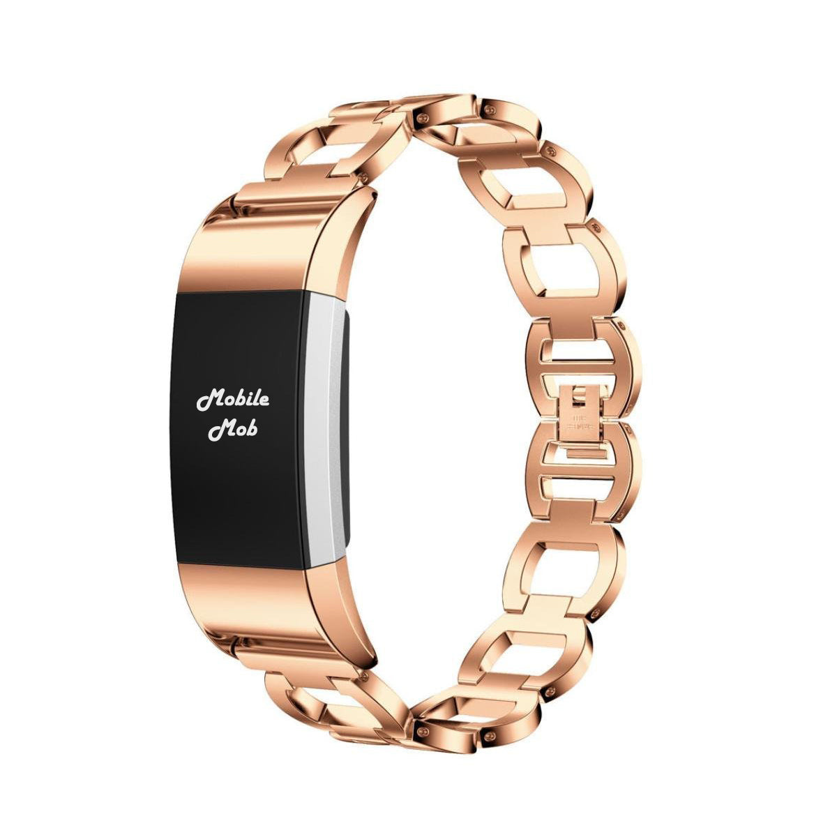 Luxe Designer Stainless Fitbit Charge 2 Replacement Band Rose Gold