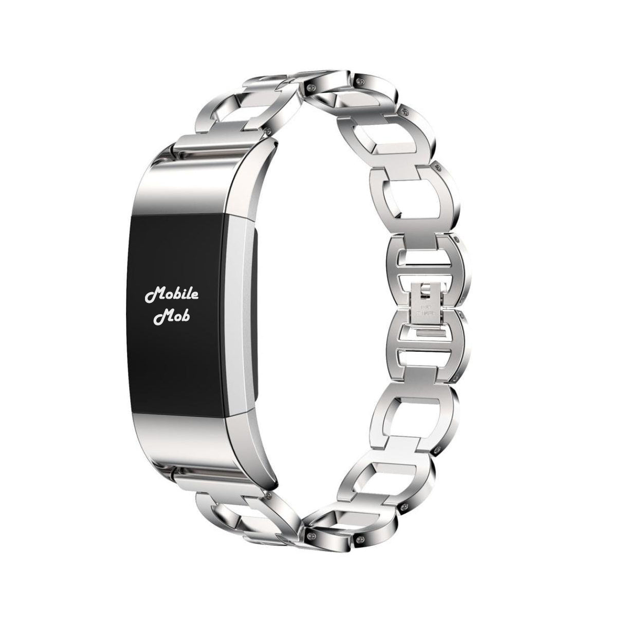 Luxe Designer Stainless Fitbit Charge 2 Replacement Band Silver Steel