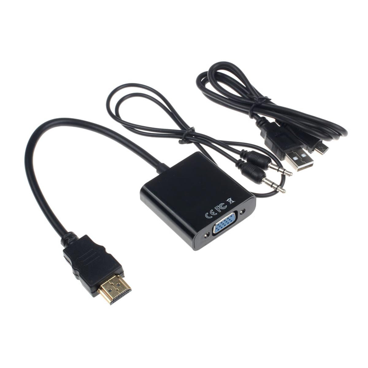 Mobile Mob HDMI to VGA Adapter With Audio 3.5mm Converter Default