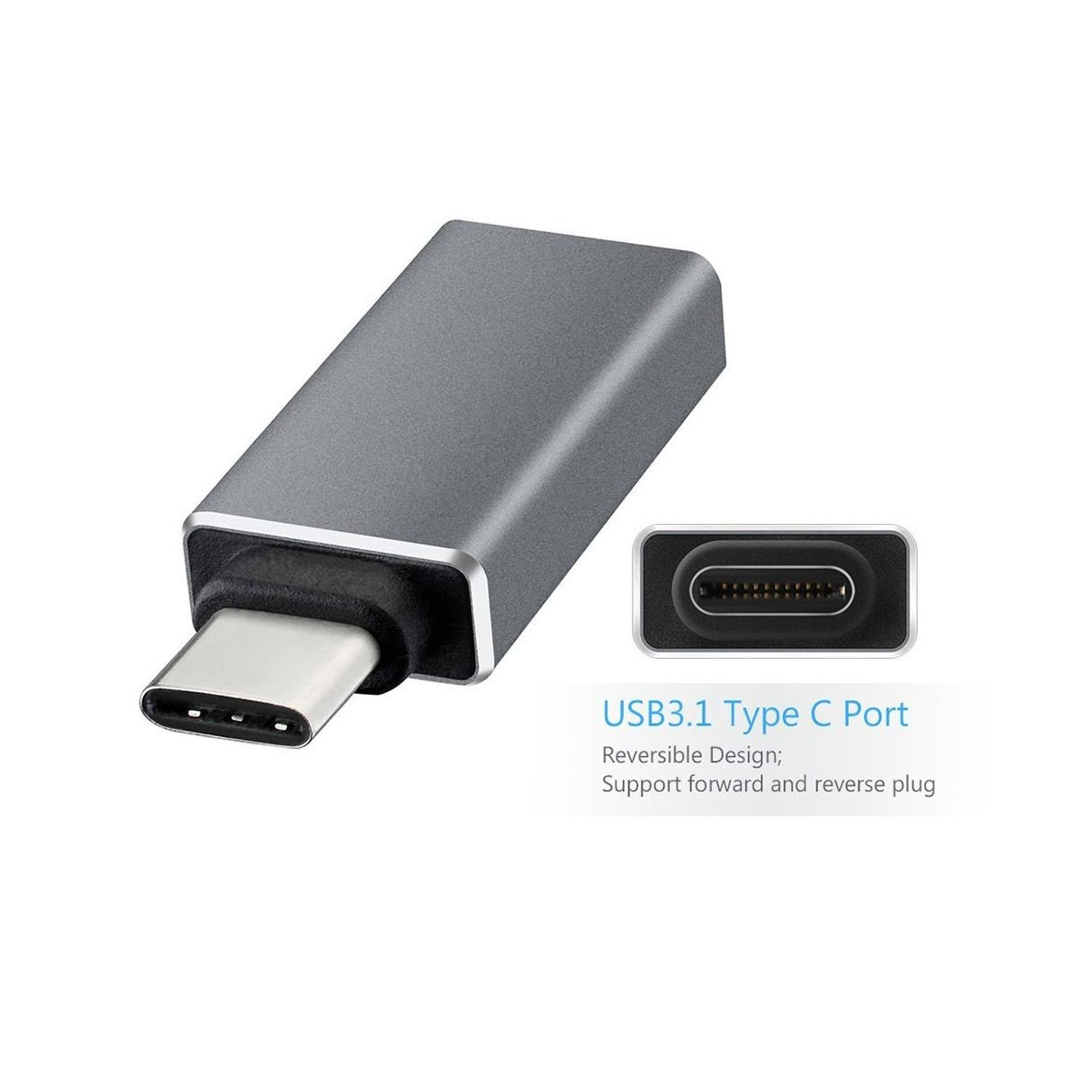 Mobile Mob USB-C 3.1 to USB 3.0 Female Adapter Connector for MacBook