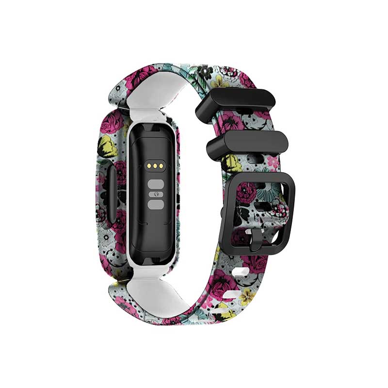 Printed Fitbit Ace 3 Replacement Bands Strap Flowers  