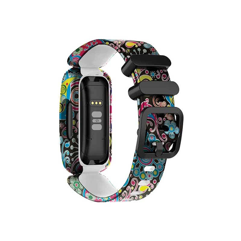 Printed Fitbit Ace 3 Replacement Bands Strap Peacock  