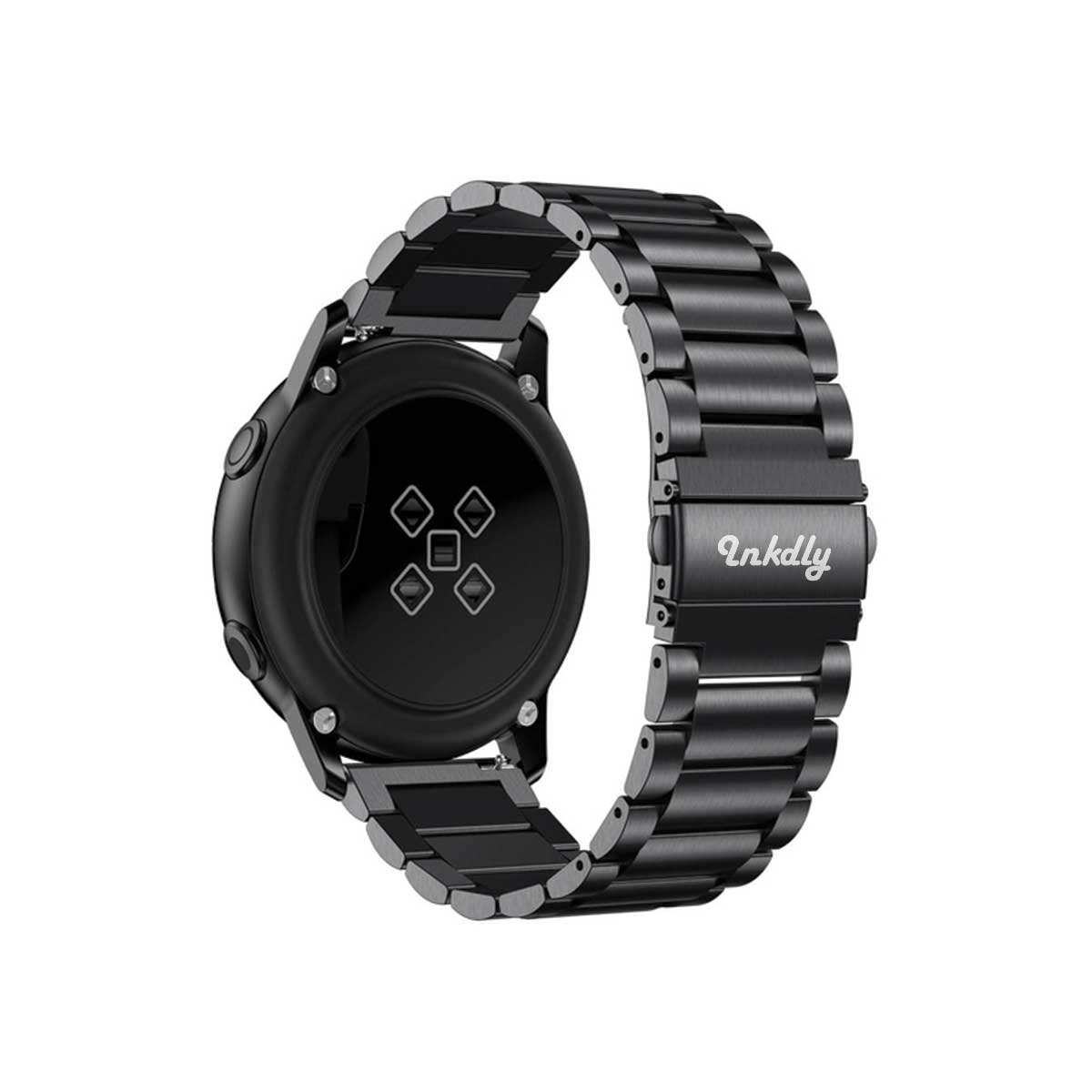 Boss Samsung Galaxy Active & Active 2 Watch Band Stainless Link Black Night
