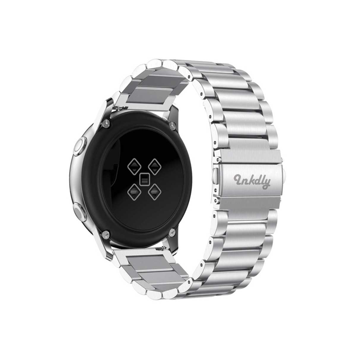 Boss Samsung Galaxy Active & Active 2 Watch Band Stainless Link Silver Steel