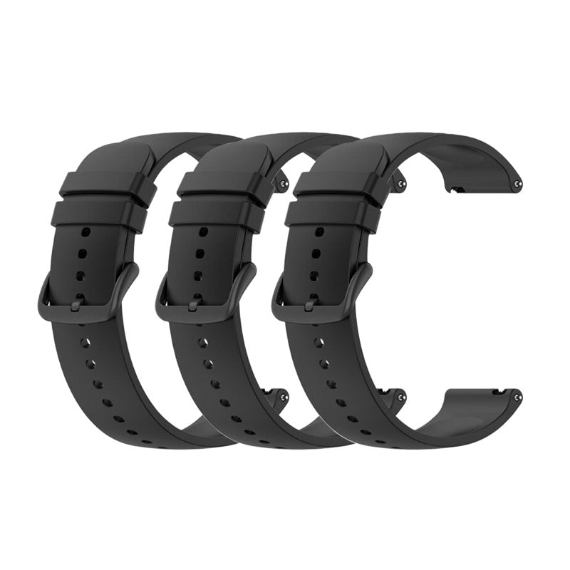 Bob Samsung Galaxy Watch 4 & Watch 5 Bands Replacement Straps (20mm) Black (3-Pack)