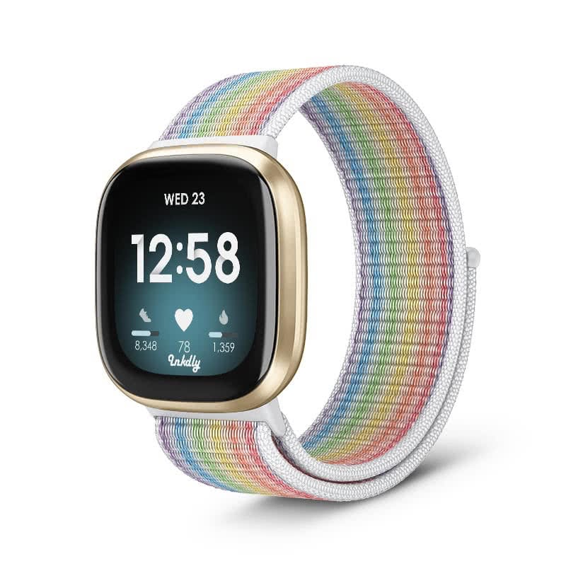 Sports Loop Fitbit Versa 3 & Sense Band Replacement Strap Rainbow Bar