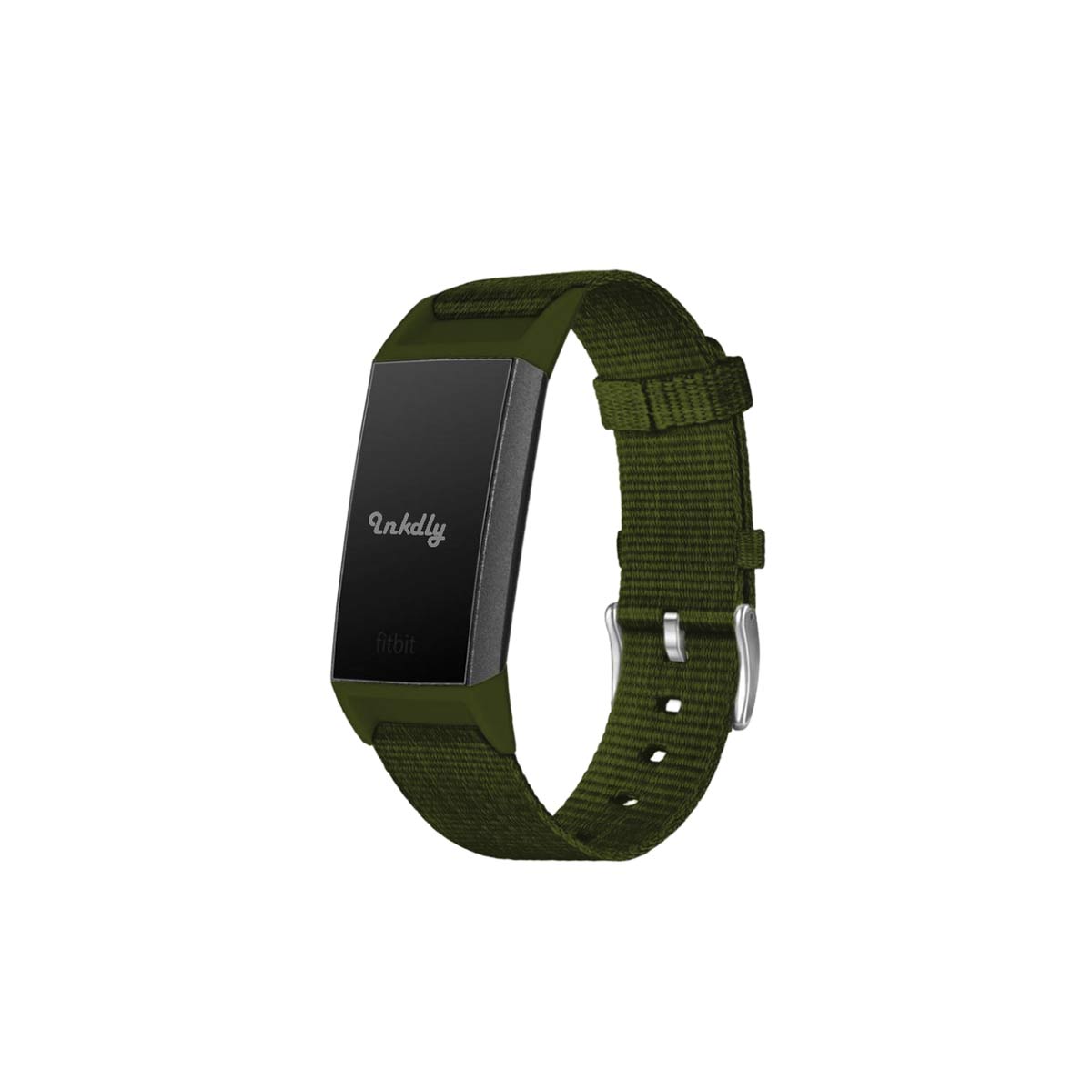Woven Fitbit Charge 3 & Charge 4 Band Army Green