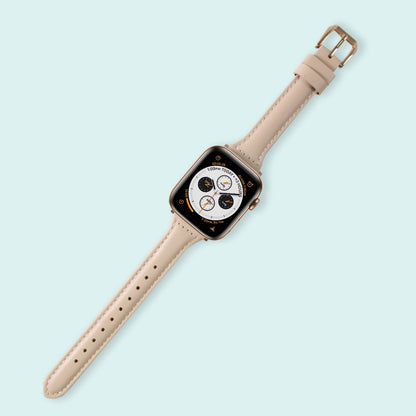 Abbie Leather Apple Watch Series 4 Bands Replacement 40mm Apricot + Rose Gold