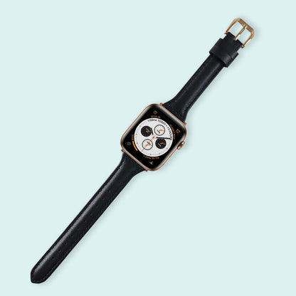 Abbie Leather Apple Watch Series 4 Bands Replacement 40mm Black + Rose Gold