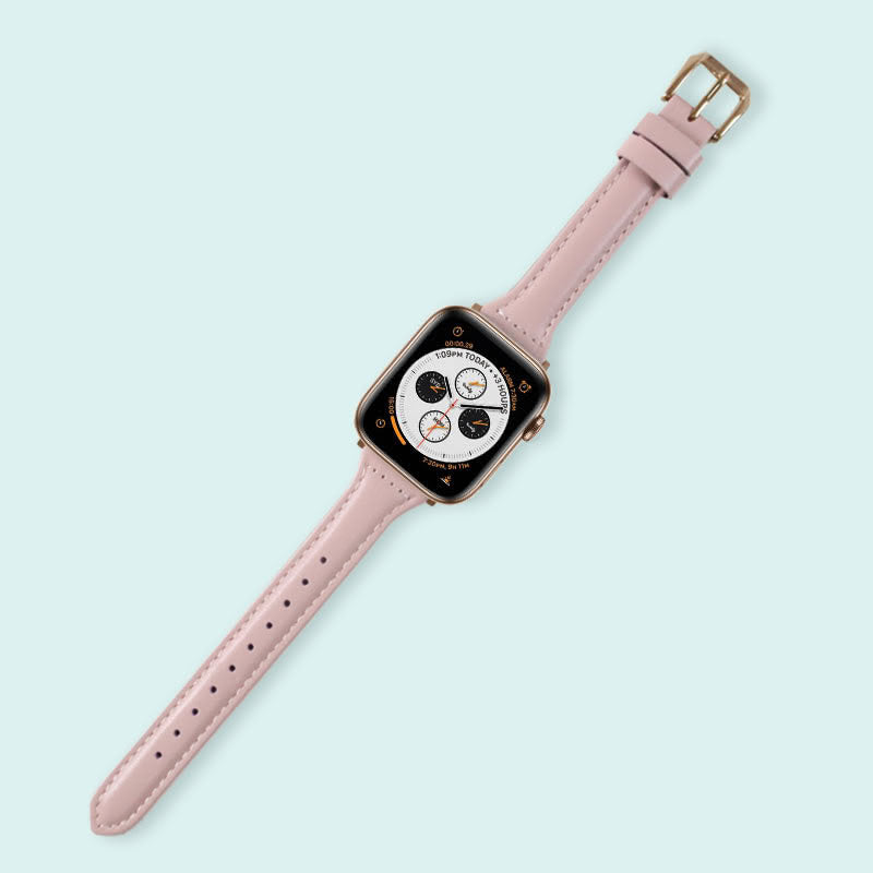 Abbie Leather Apple Watch Series 4 Bands Replacement 40mm Rose Pink + Rose Gold