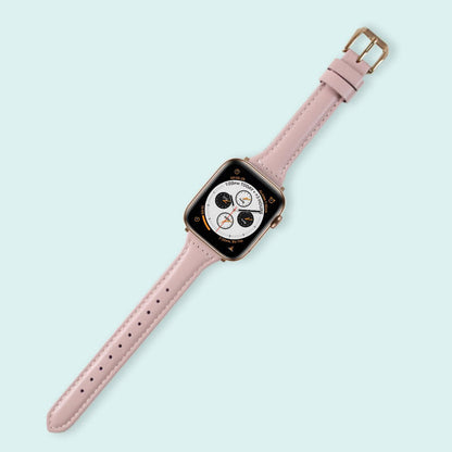Abbie Leather Apple Watch Series 4 Bands Replacement 40mm Rose Pink + Rose Gold