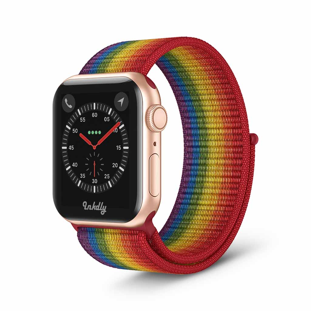 Apple Watch Series 3 Sports Loop Band Replacement 38mm Rainbow