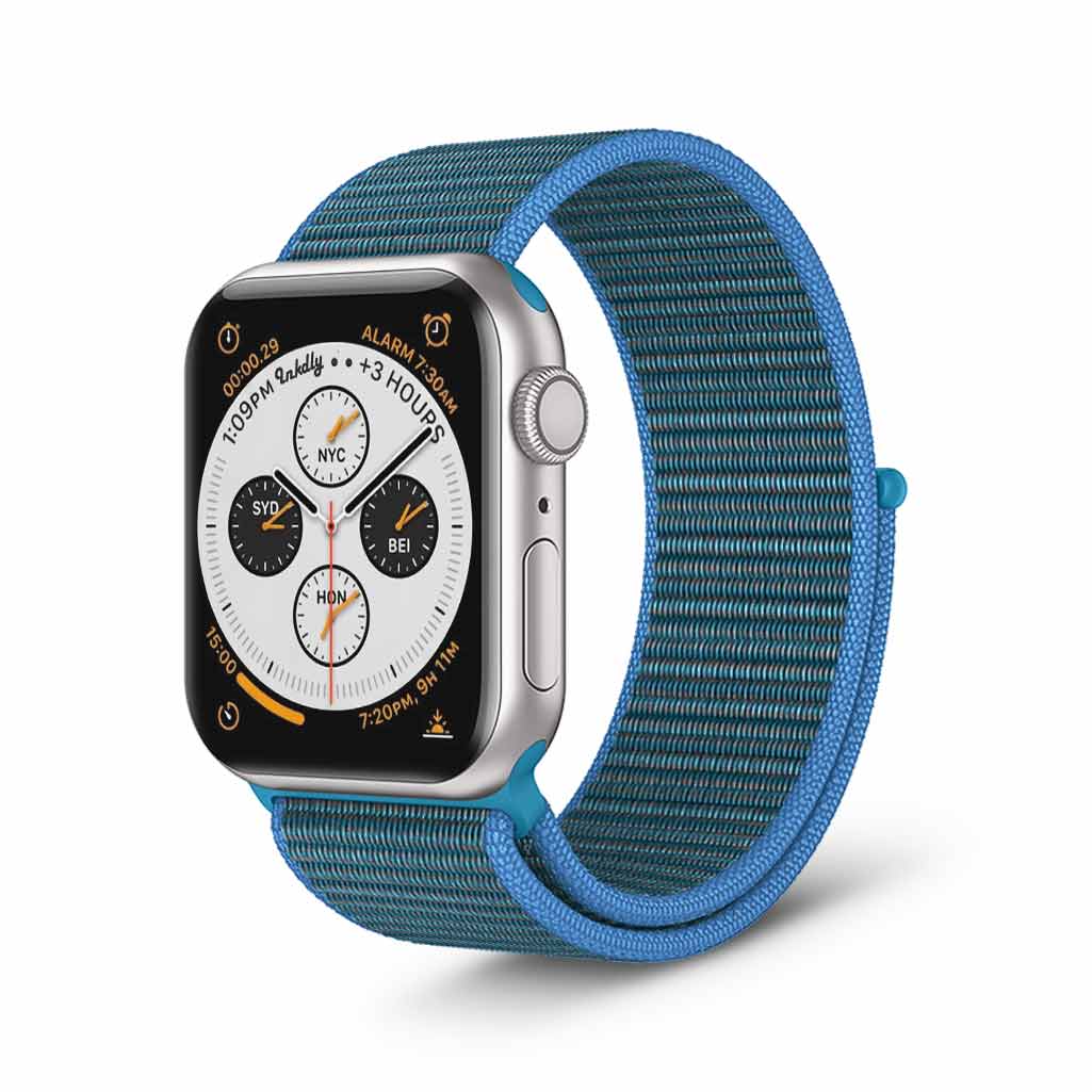Apple Watch Series 4 Sports Loop Band Replacement 40mm Chrysanthemum Blue