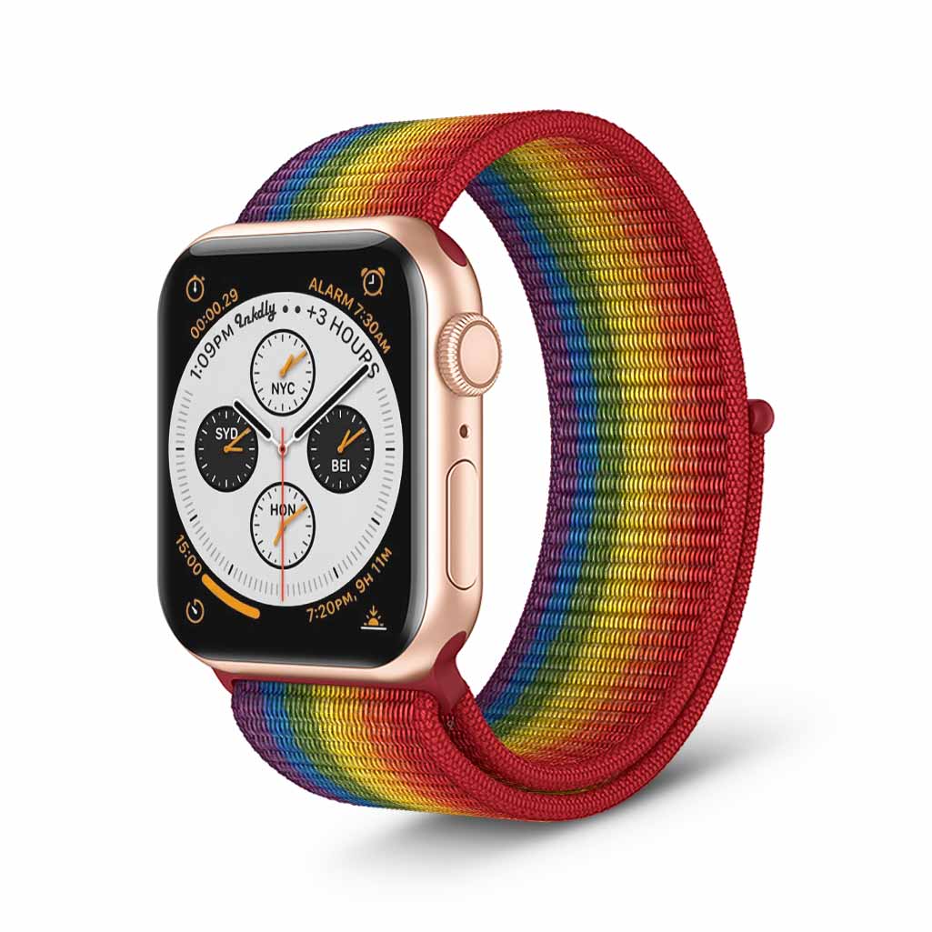 Apple Watch Series 4 Sports Loop Band Replacement 40mm Rainbow