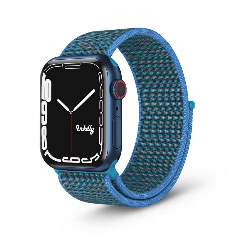 Apple Watch Series 7 Sports Loop Bands Replacement 41mm Chrysanthemum Blue