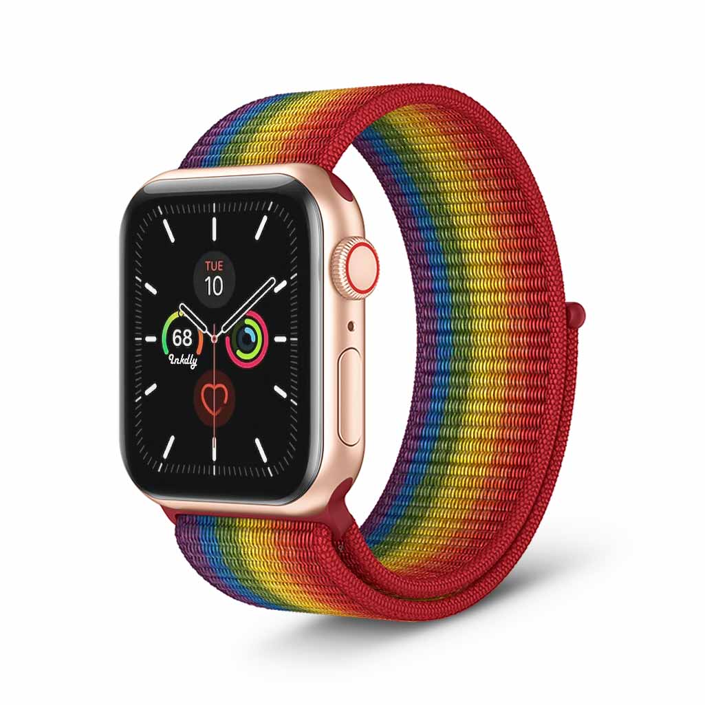 Apple Watch Series 5 Sports Loop Bands Replacement 40mm Rainbow