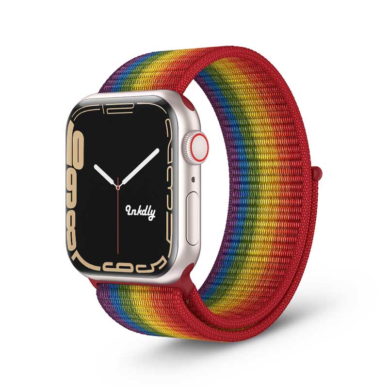 Apple Watch Series 7 Sports Loop Bands Replacement 41mm Rainbow