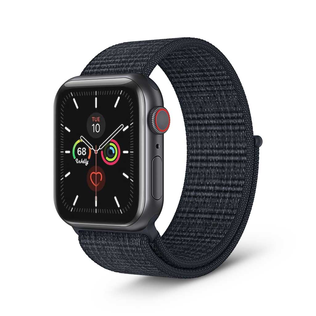 Apple Watch Series 5 Sports Loop Bands Replacement 40mm Reflector Black