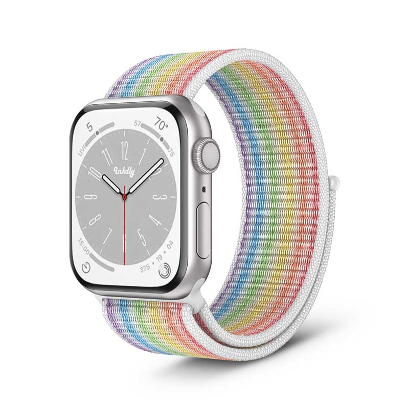 Apple Watch Series 8 Sports Loop Band Replacement 41mm Pastel Rainbow