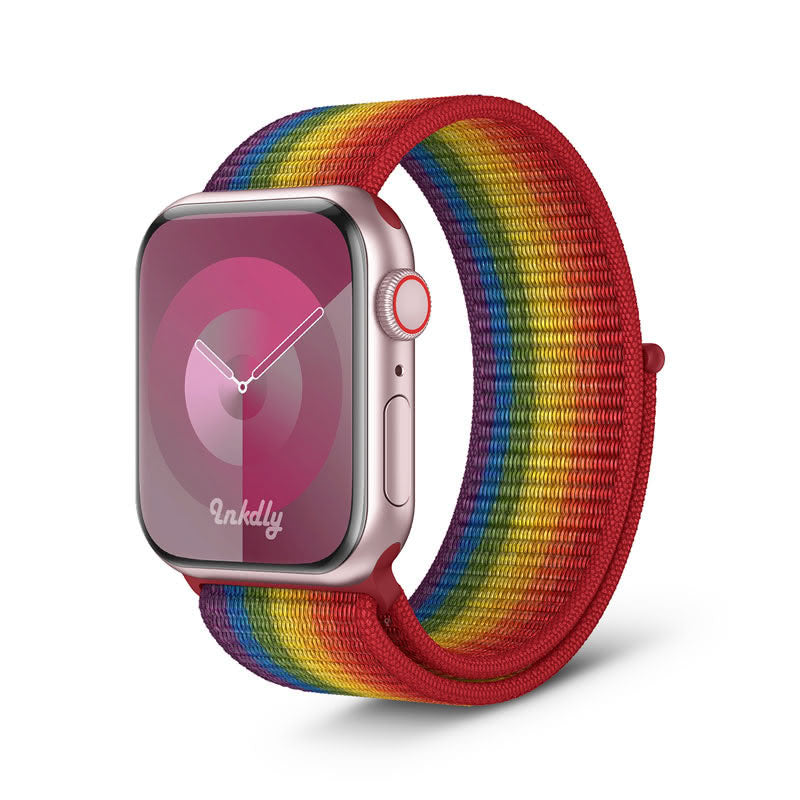 Apple Watch Series 9 Sports Loop Bands Replacement 41mm Rainbow