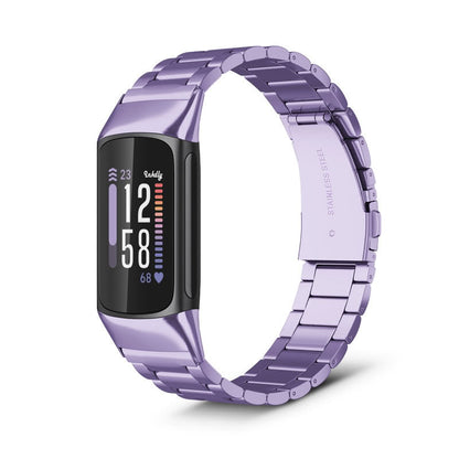 Boss Fitbit Charge 6 Band Replacement Stainless Link Light Purple  