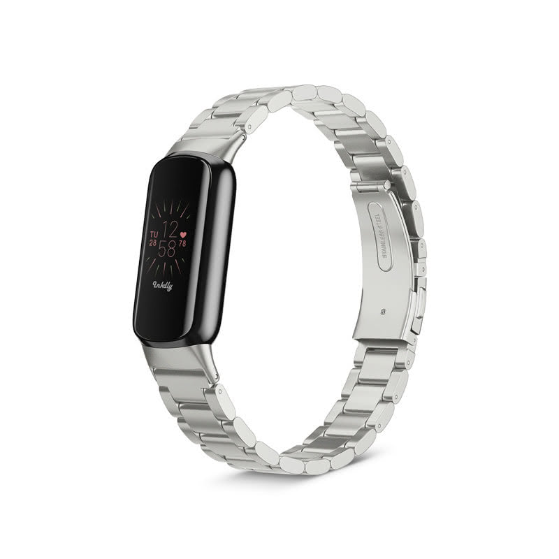 Boss Fitbit Luxe Band Replacement Stainless Link Silver Steel  