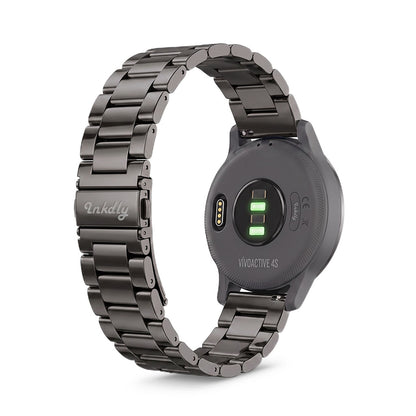 Boss Garmin Vivoactive 4S Bands Replacement Stainless Link (18mm) Black