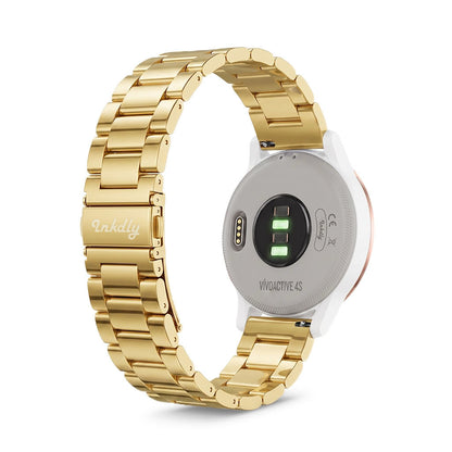 Boss Garmin Vivoactive 4S Bands Replacement Stainless Link (18mm) Gold