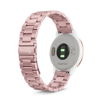 Boss Garmin Vivoactive 4S Bands Replacement Stainless Link (18mm) Rose Pink