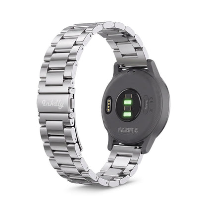 Boss Garmin Vivoactive 4S Bands Replacement Stainless Link (18mm) Silver