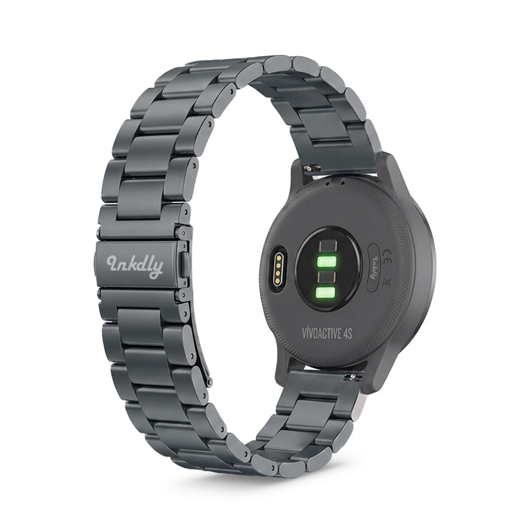 Boss Garmin Vivoactive 4S Bands Replacement Stainless Link (18mm) Space Grey