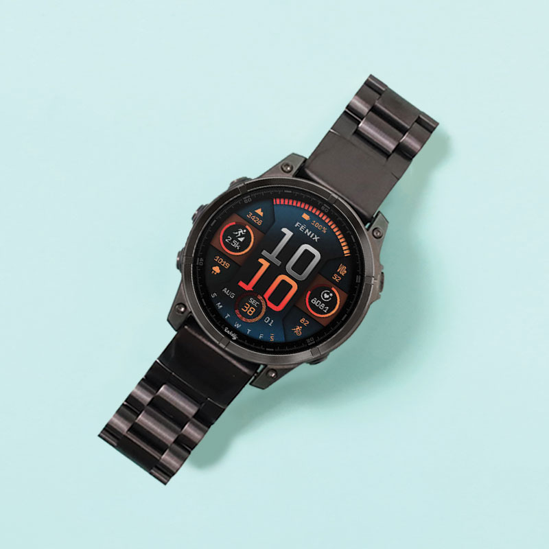 Boss Stainless Garmin Fenix 8 Watch Bands Replacement Quick Change 20mm For 43mm Watch Black