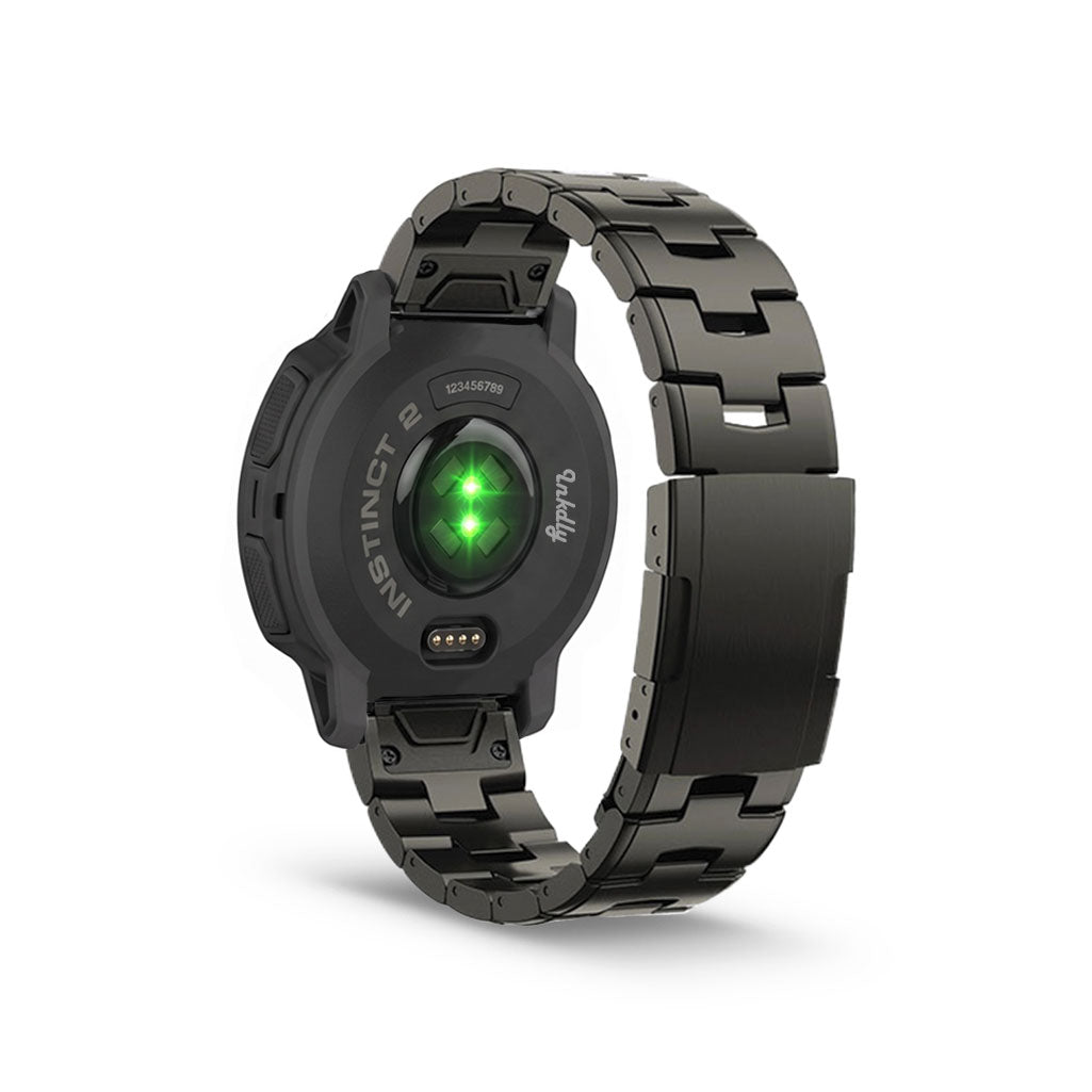 Evo Titanium Garmin Instinct 2 Bands Replacement Quick Change (22mm) Grey