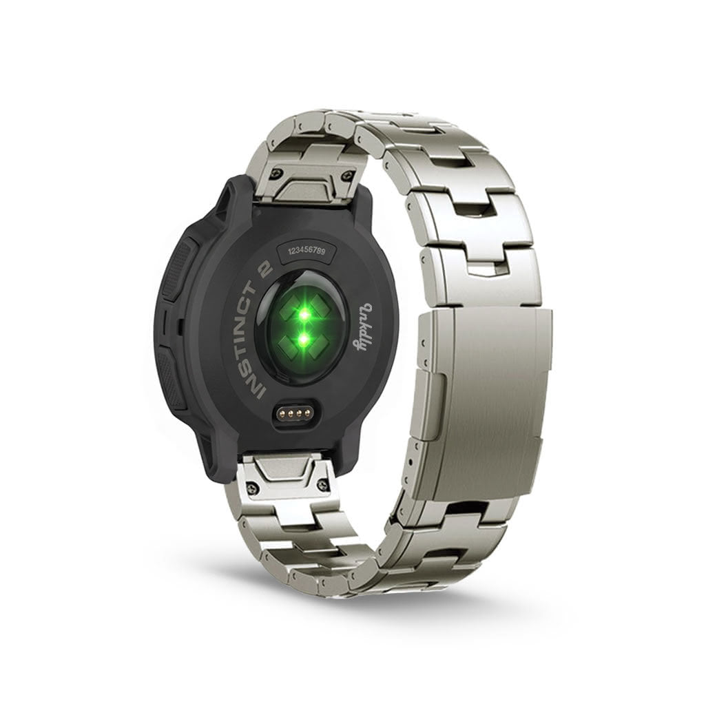 Evo Titanium Garmin Instinct 2 Bands Replacement Quick Change (22mm) Natural