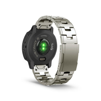 Evo Titanium Garmin Instinct 2 Bands Replacement Quick Change (22mm) Natural