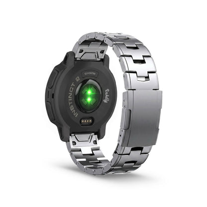 Evo Titanium Garmin Instinct 2 Bands Replacement Quick Change (22mm) Silver