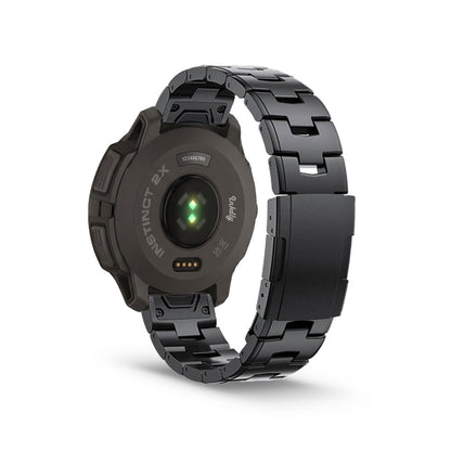 Evo Titanium Garmin Instinct 2X Solar Bands Replacement Quick Change (26mm) Black