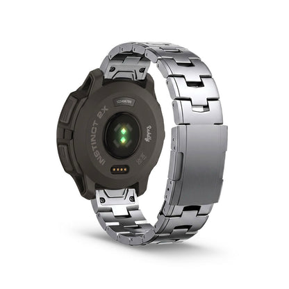 Evo Titanium Garmin Instinct 2X Solar Bands Replacement Quick Change (26mm) Silver